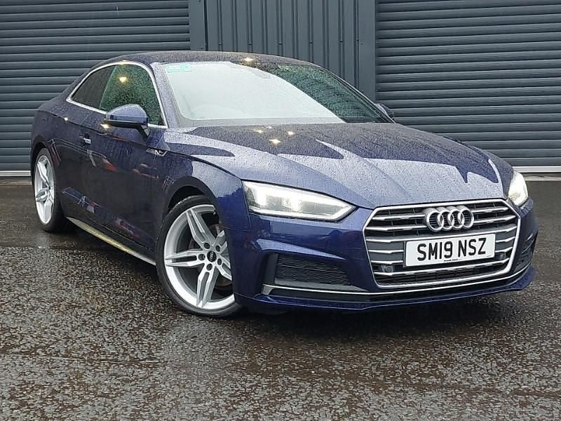 Used Audi A5 S-Line 150 HP (110 kW) 2019 Blue Coupe