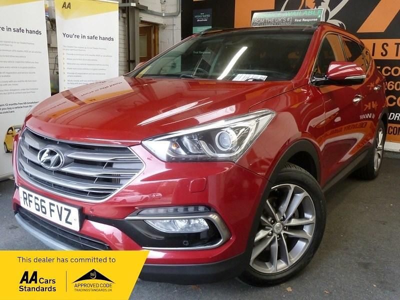 Red Used 2016 Hyundai Santa Fe Premium SE SUV | £11,500 (Fair price) - Image 1/3