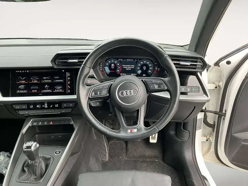 Used Audi A3 S-Line 110 HP (80 kW) 2021 White Sedan
