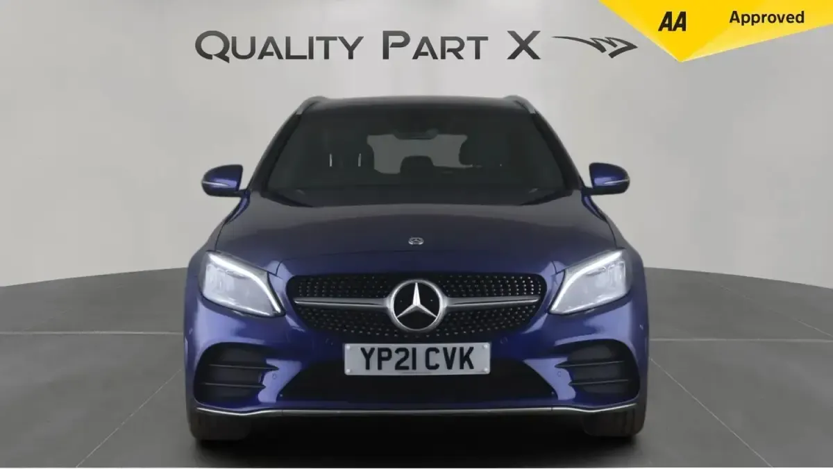 Used Mercedes C300e AMG line 2021 Blue Estate
