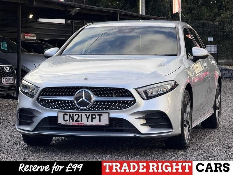 Used Mercedes A250 AMG line 259 HP (190 kW) 2021 Silver Hatchback