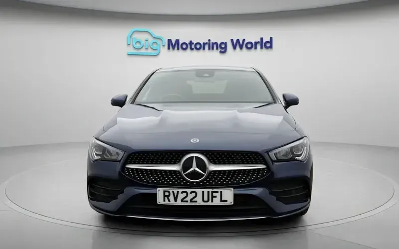 Used Mercedes CLA180 AMG line 136 HP (100 kW) 2022 Blue Coupe