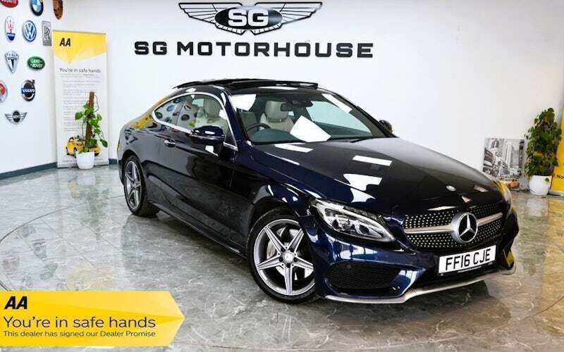 Blue Used 2016 Mercedes C300 AMG Line Premium Plus Coupe | £17,895 (Fair price) - Image 1/4