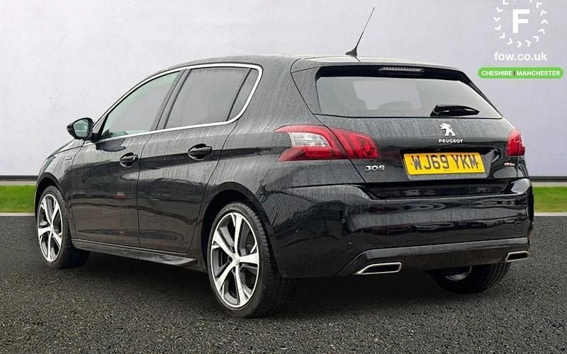 Used Peugeot 308 GT-line 131 HP (96 kW) 2019 Black Hatchback