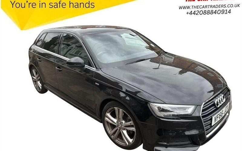 Black Used 2017 Audi A3 Sportback S-Line Hatchback | £10,988 (Good price) - Image 1/4