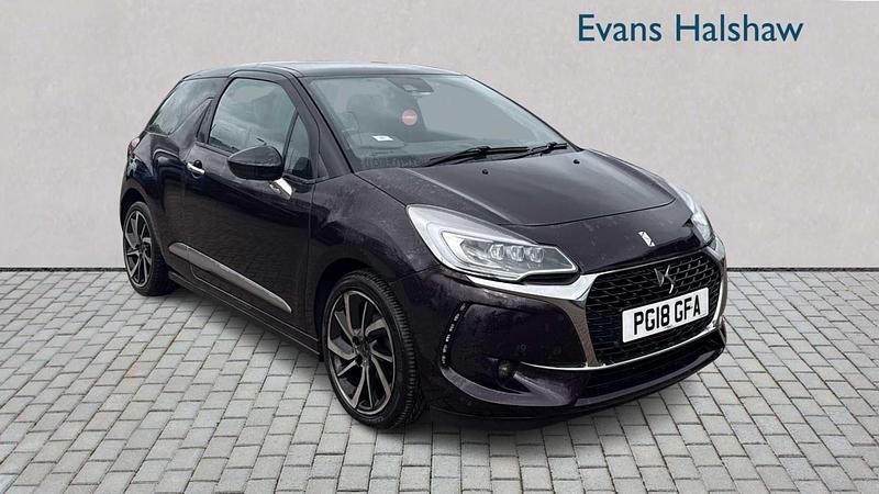 Mauve/purple Used 2018 DS Automobiles DS3 Prestige Hatchback | £7,310 (Fair price) - Image 1/4
