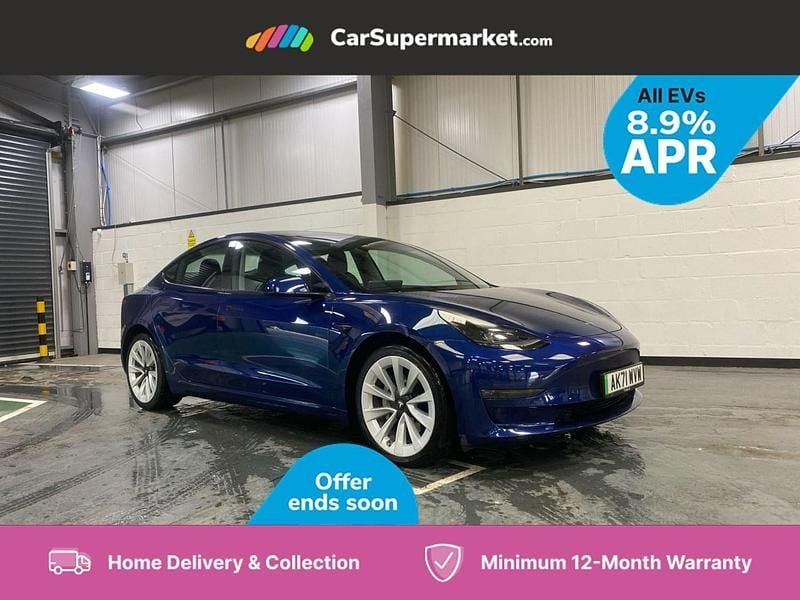 Blue Used 2021 Tesla Model 3 Long Range AWD Sedan | £19,347 (A bit pricey) - Image 1/3