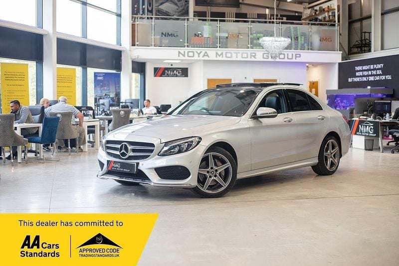 Used Mercedes C220 AMG Line Premium Plus 2017 Silver Sedan