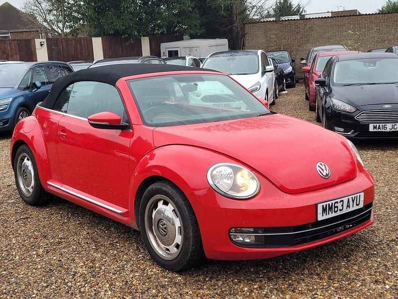 Red Used 2014 VW Beetle Design Cabriolet | £7,499 (Fair price) - Image 1/4