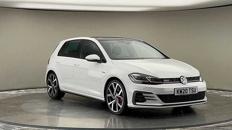 Pure white Used 2020 VW Golf VII GTI Hatchback | £20,200 (Good price) - Image 1/4