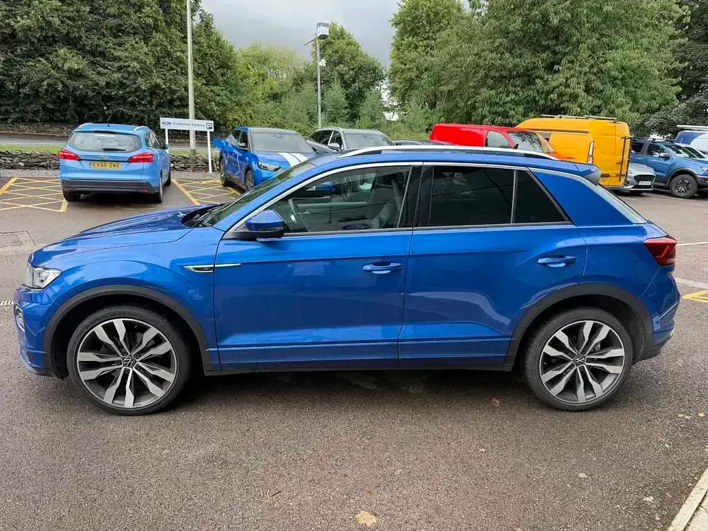 Used VW T-Roc R-line 150 HP (110 kW) 2021 Blue SUV