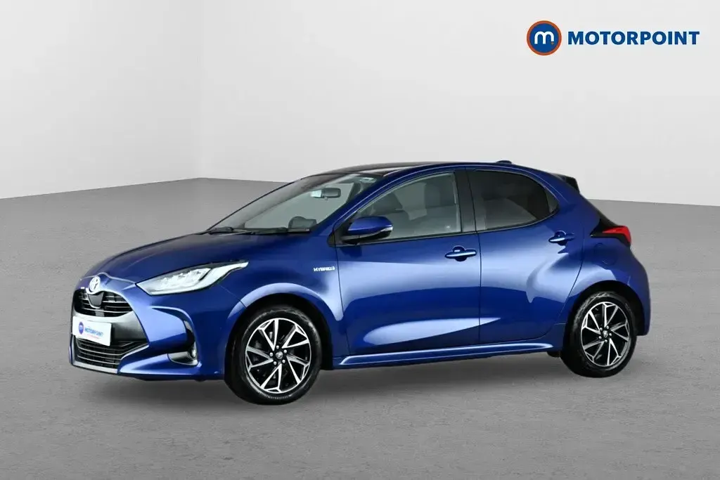 Used Toyota Yaris Hybrid Design 2021 Blue Hatchback