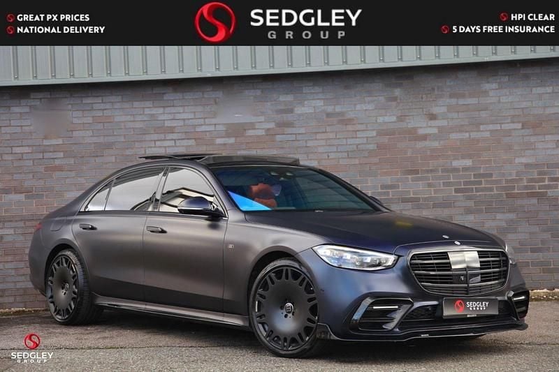 Used Mercedes S500L AMG line 500 HP (367 kW) 2022 Blue Sedan