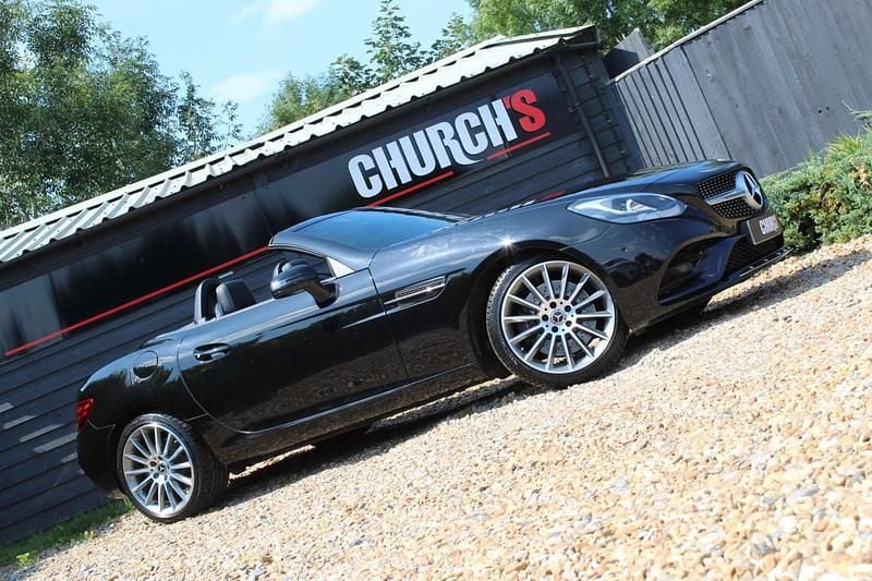 Black Used 2018 Mercedes SLC200 AMG line Cabriolet | £16,490 (Good price) - Image 1/4