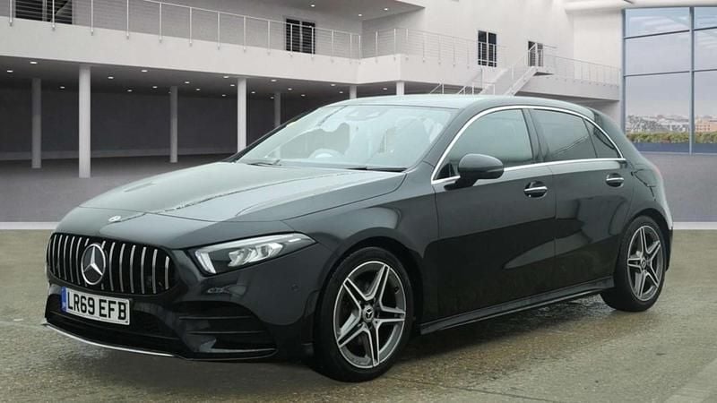 Used Mercedes A200 AMG Line Premium 163 HP (119 kW) 2019 Black Hatchback