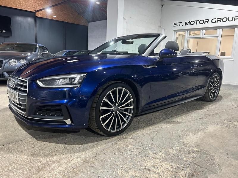 Used Audi A5 Cabriolet S-Line 190 HP (139 kW) 2019 Blue Cabriolet