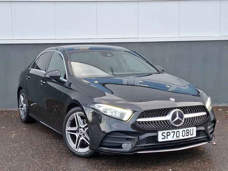 Black Used 2021 Mercedes A200 AMG line Sedan | £20,998 (Fair price) - Image 1/4