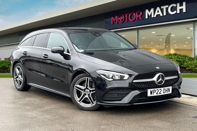 Black Used 2022 Mercedes CLA200 Shooting Brake AMG line Estate | £18,590 (Fair price) - Image 1/4