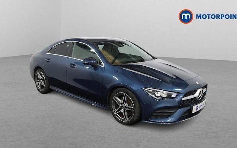 Used Mercedes CLA180 AMG line 136 HP (100 kW) 2022 Blue Sedan