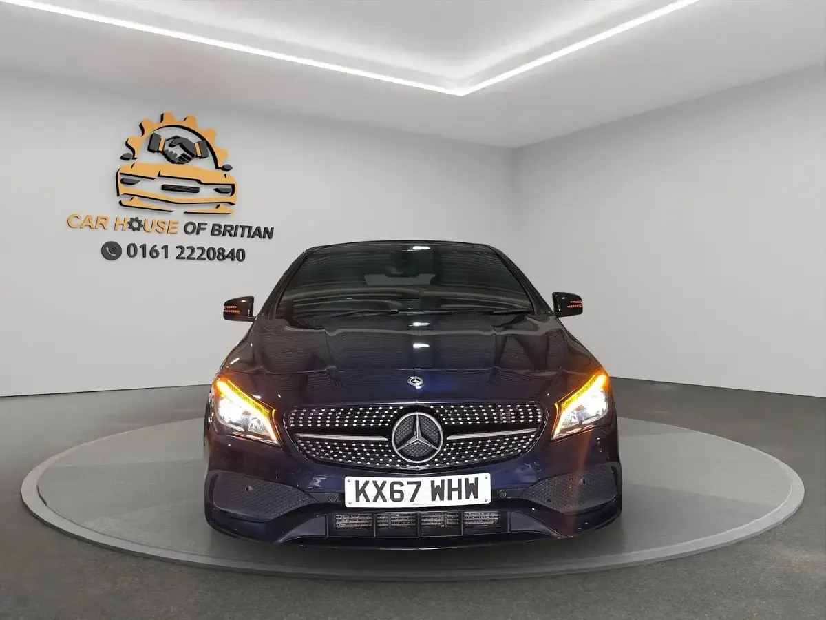 Used Mercedes CLA220 AMG line 177 HP (130 kW) 2017 Blue Coupe