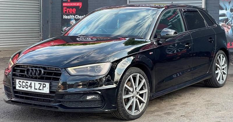 Black Used 2014 Audi A3 Sportback S-Line Hatchback | £8,495 (Fair price) - Image 1/2