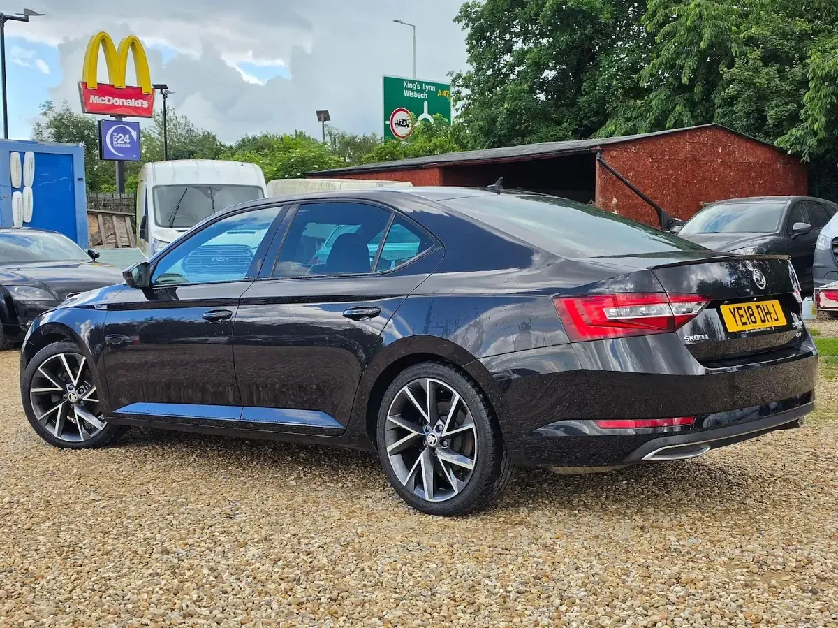 Used Skoda Superb SportLine 190 HP (139 kW) 2018 Black Hatchback