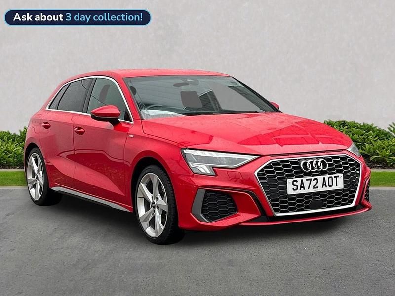 Red Used 2022 Audi A3 S-Line Hatchback | £18,862 (Fair price) - Image 1/4