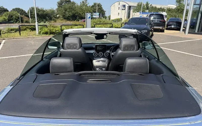 Used Mercedes C250 AMG line 204 HP (150 kW) 2017 Silver Cabriolet