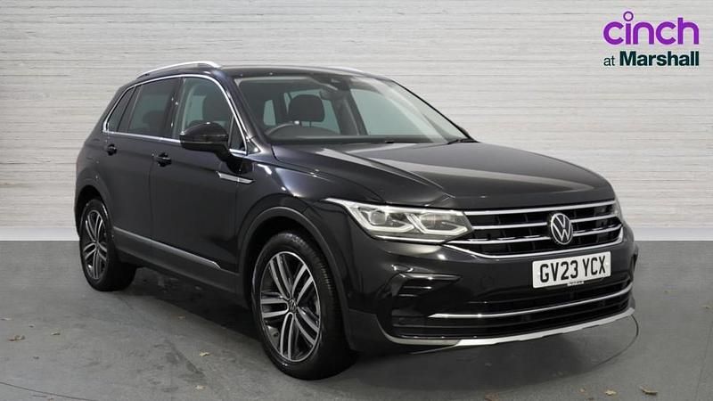 Black Used 2023 VW Tiguan Elegance SUV | £26,521 (Fair price) - Image 1/4