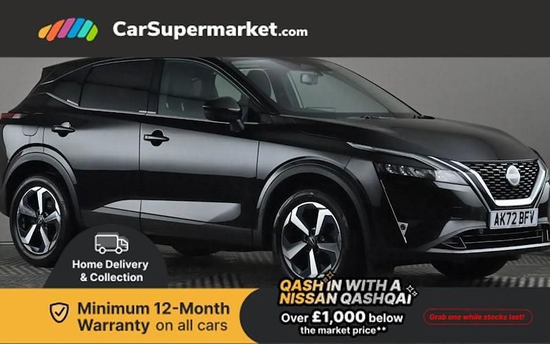 Black Used 2022 Nissan Qashqai N-Connecta SUV | £14,597 (Fair price) - Image 1/3