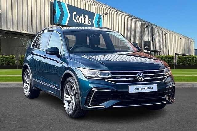Nightshade blue Used 2024 VW Tiguan R-line Edition SUV | £32,295 (Fair price) - Image 1/4
