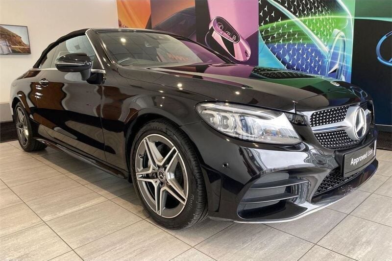 Black Used 2020 Mercedes C200 AMG Line Premium Plus Cabriolet | £18,500 (Fair price) - Image 1/2