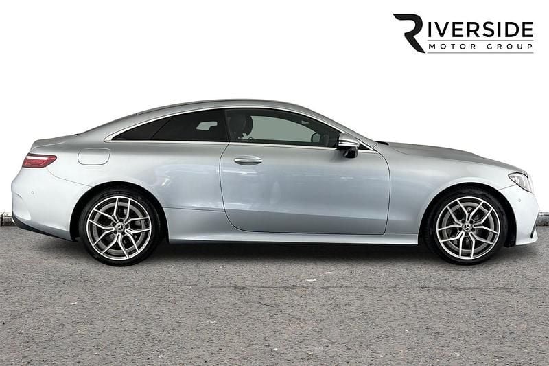 Used Mercedes E220 AMG line 194 HP (142 kW) 2021 Silver Coupe