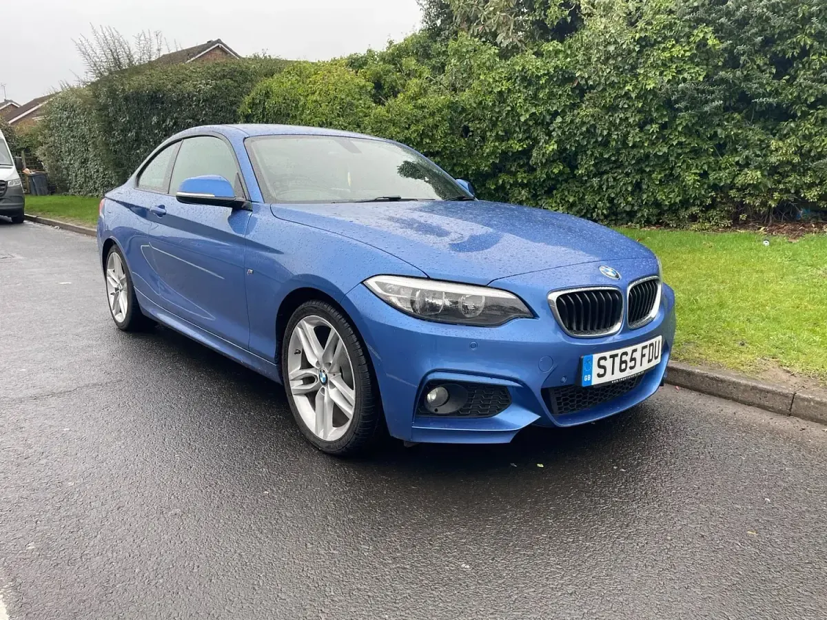 Used BMW 218 M Sport 136 HP (100 kW) 2015 Blue Coupe