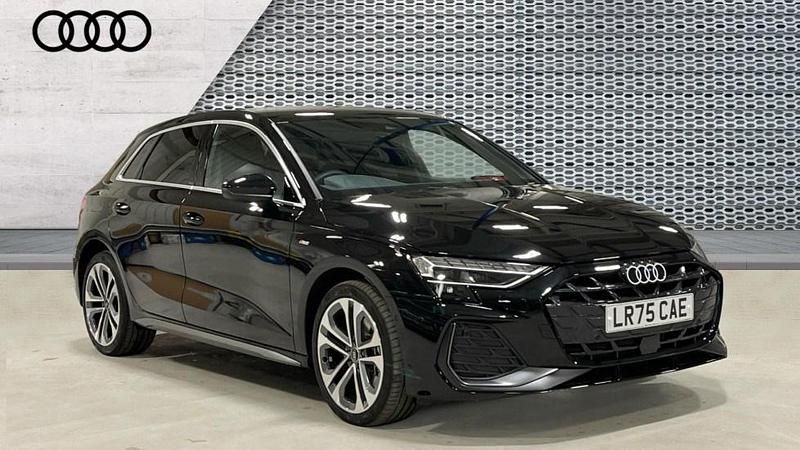Black Used 2025 Audi A3 e-tron S-Line Hatchback | £29,590 (Expensive) - Image 1/4