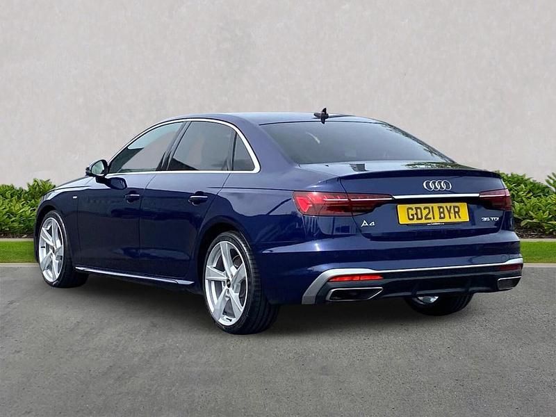 Used Audi A4 S-Line 163 HP (119 kW) 2021 Blue Sedan