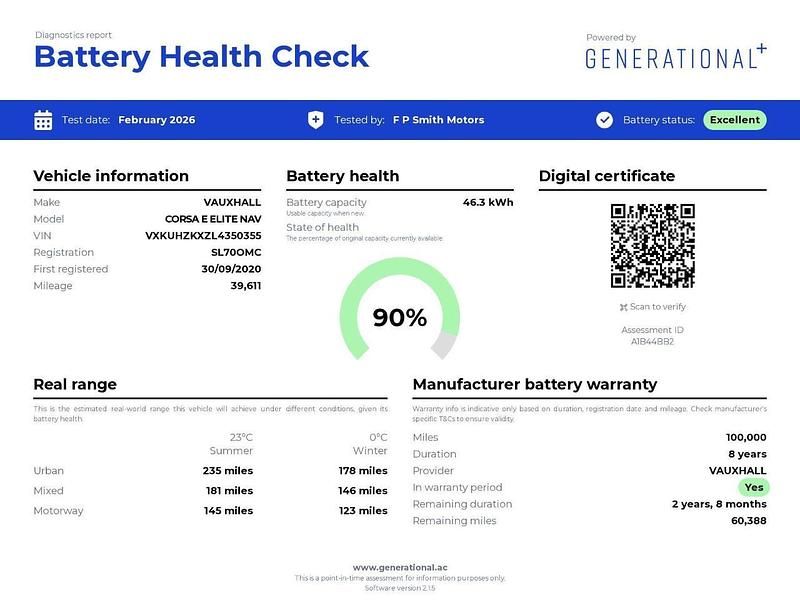 Used Vauxhall Corsa-e Elite 98 kW (134 HP) 2020 Red Hatchback