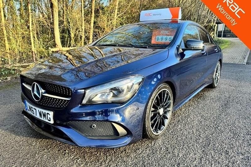 Used Mercedes CLA180 AMG line 122 HP (89 kW) 2017 Blue Sedan