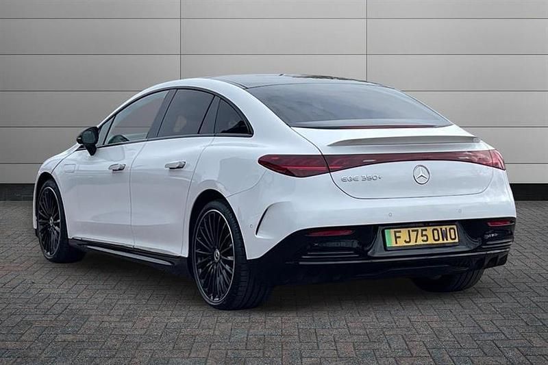 Used Mercedes EQE350 AMG line 214 kW (292 HP) 2025 Opalite white bright Sedan