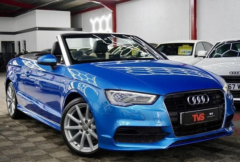 Used Audi A3 Cabriolet S-Line 150 HP (110 kW) 2015 Blue Cabriolet