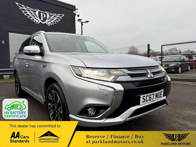 Silver Used 2018 Mitsubishi Outlander P-HEV SUV | £13,495 (Fair price) - Image 1/4