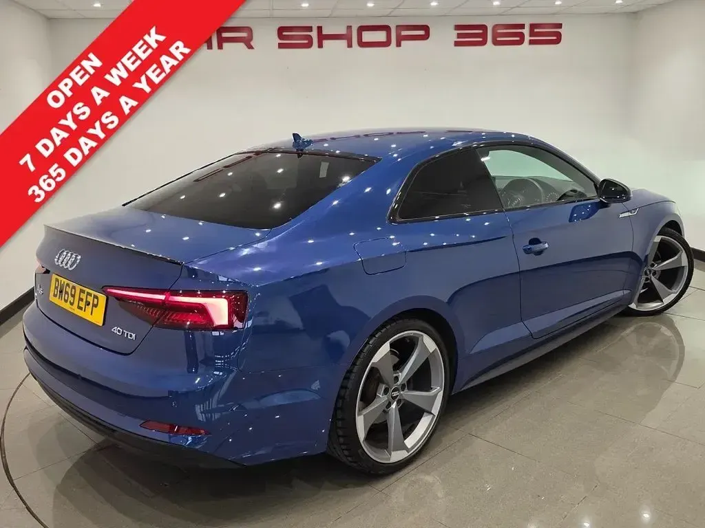 Used Audi A5 Black Edition 190 HP (139 kW) 2019 Blue Coupe
