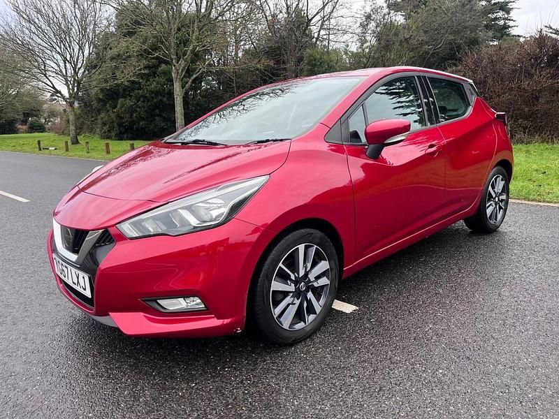 Used Nissan Micra Acenta 71 HP (52 kW) 2017 Red Hatchback