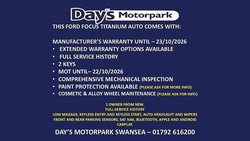 Used Ford Focus Titanium 125 HP (91 kW) 2023 Blue Hatchback
