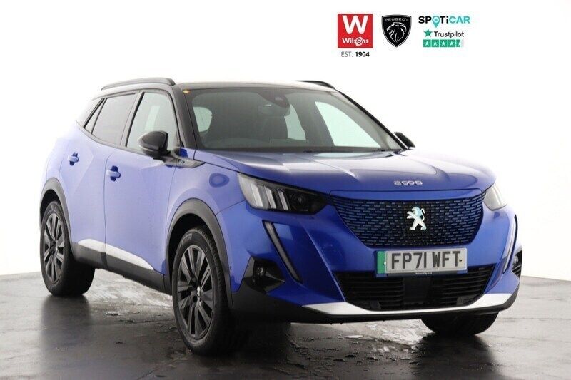 Blue Used 2021 Peugeot e-2008 Premium SUV | £13,699 (Fair price) - Image 1/3