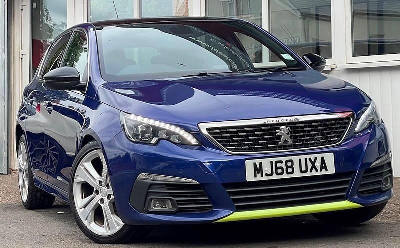 Used Peugeot 308 GT-line 130 HP (95 kW) 2018 Blue Hatchback