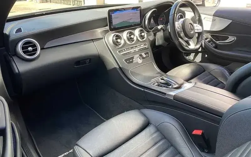 Used Mercedes C220 AMG line 194 HP (142 kW) 2021 Silver Cabriolet
