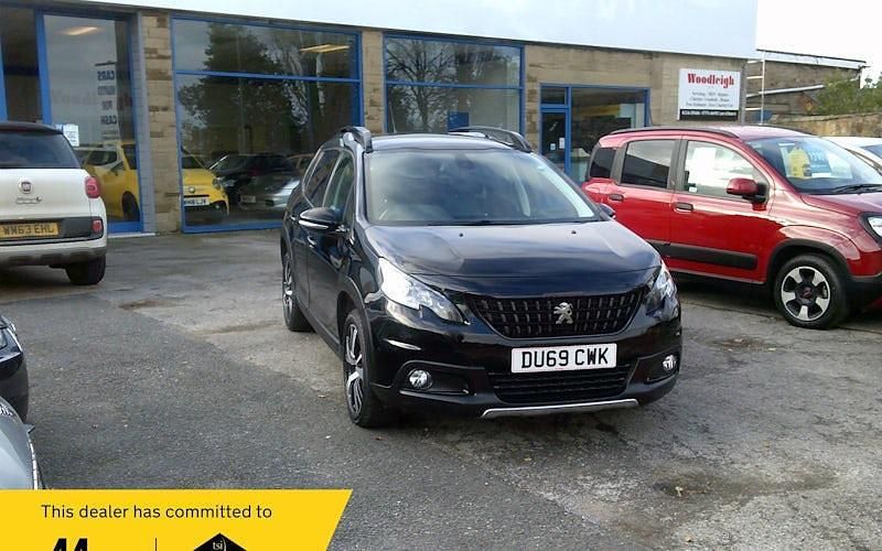 Black Used 2019 Peugeot 2008 GT-line SUV | £9,495 (Good price) - Image 1/4