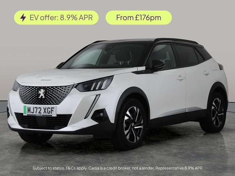 White Used 2022 Peugeot e-2008 GT SUV | £12,558 (Good price) - Image 1/2