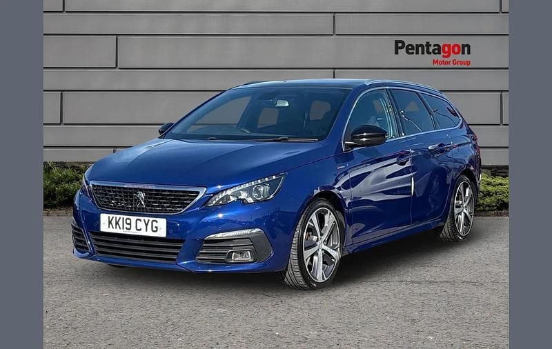 Used Peugeot 308 SW GT-line 128 HP (94 kW) 2019 Blue Estate